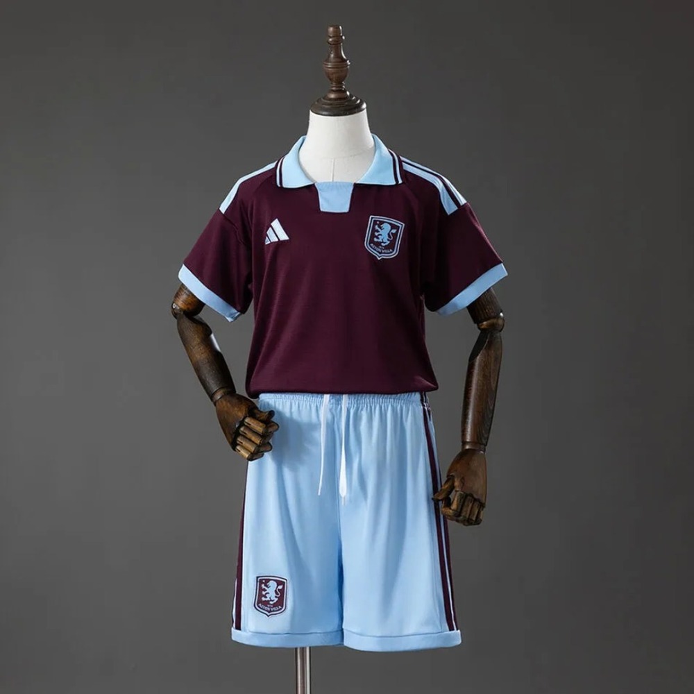26-27 Aston Villa Home Soccer Kids Kit