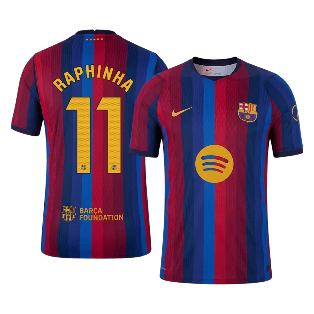 RAPHINHA #11 Barcelona Home Match Jersey Player Version 2026/27