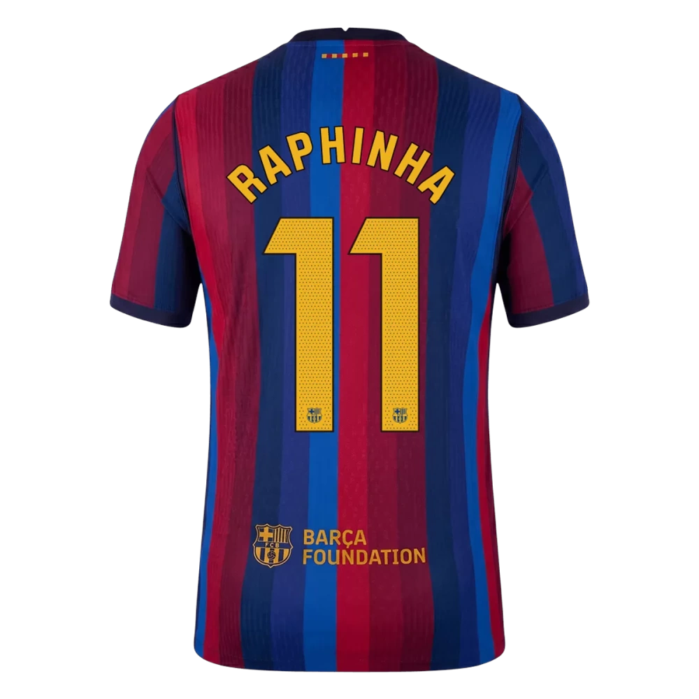 RAPHINHA #11 Barcelona Home Match Jersey Player Version 2026/27