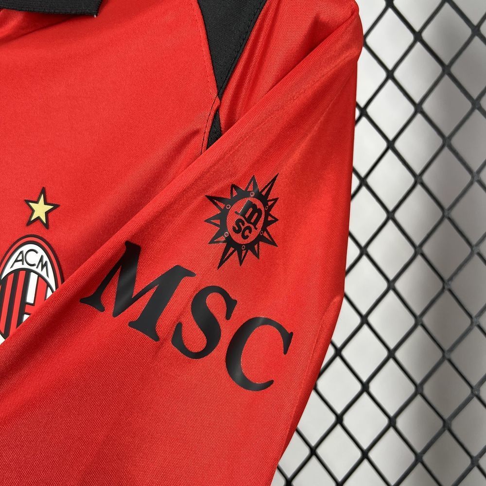 26-27 AC Milan Home Soccer Jersey Long Sleeve