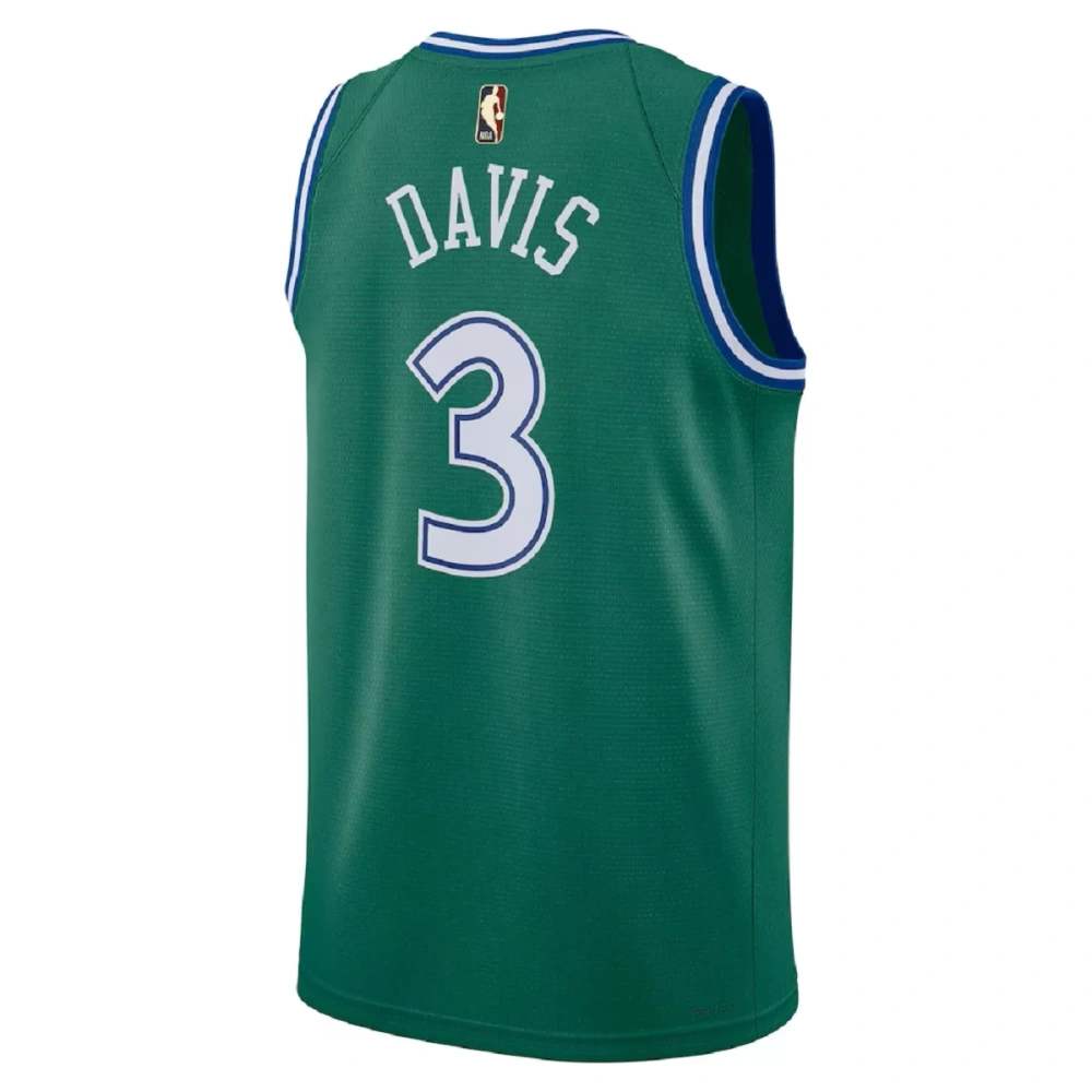 Unisex Dallas Mavericks Anthony Davis #3 Green Swingman Jersey - Classic Edition