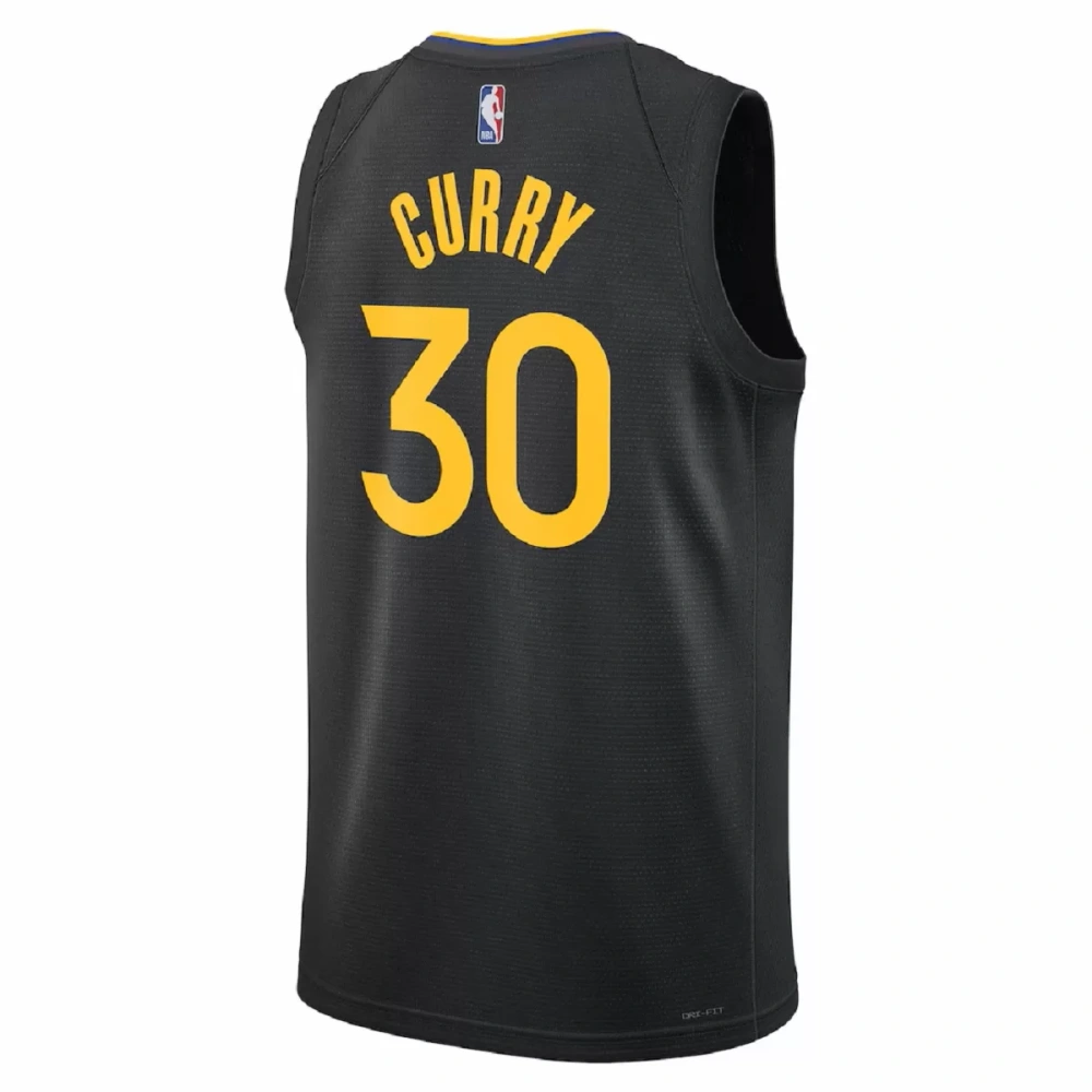 Unisex Golden State Warriors Stephen Curry #30 Black Swingman Jersey - Statement Edition