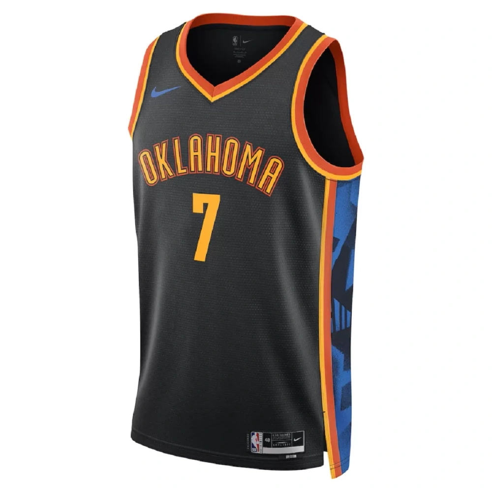 Unisex Oklahoma City Thunder Chet Holmgren #7 Black Swingman Jersey - City Edition
