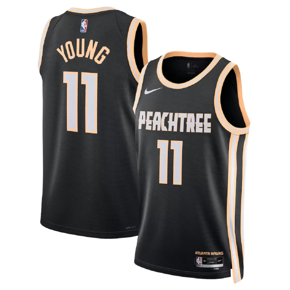 Unisex Atlanta Hawks Trae Young #11 Black Swingman Jersey 2025/26 - City Edition