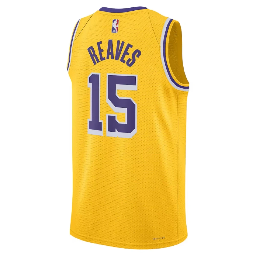 Unisex Los Angeles Lakers Austin Reaves #15 Gold Swingman Jersey - Icon Edition