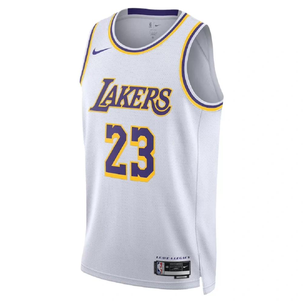 Unisex Los Angeles Lakers LeBron James #23 White Swingman Jersey - Association Edition