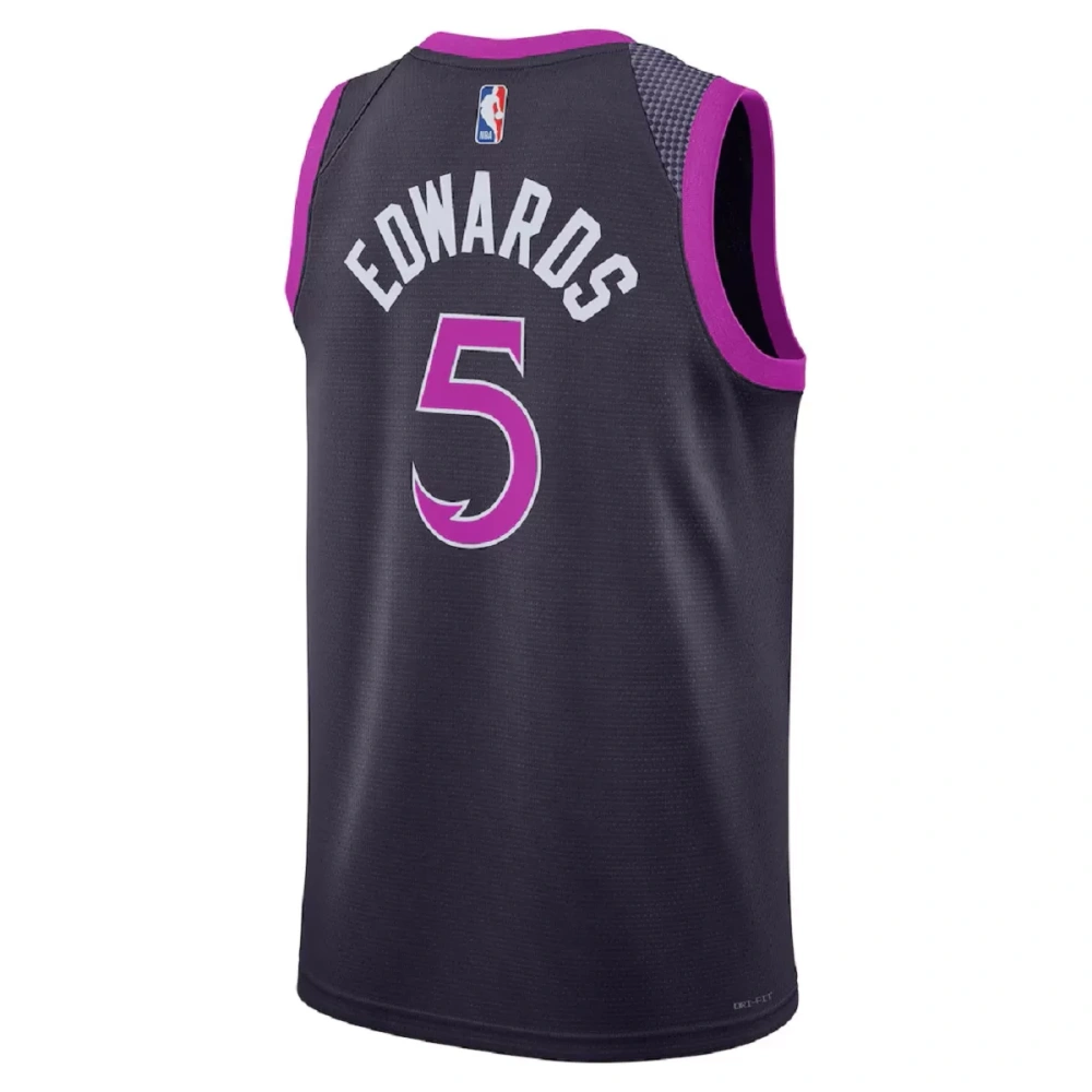 Unisex Minnesota Timberwolves Anthony Edwards #5 Navy Swingman Jersey - Icon Edition