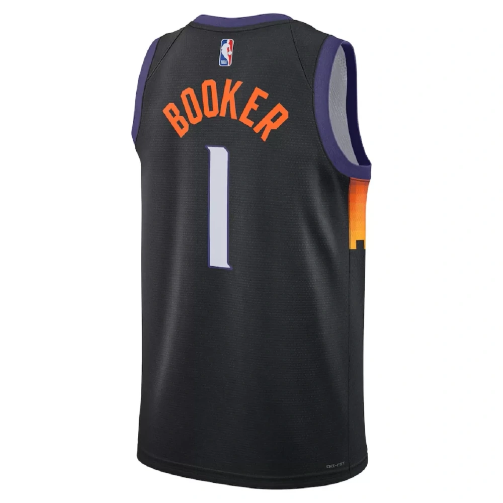 Unisex Phoenix Suns Devin Booker #1 Black Swingman Jersey 2025/26 - City Edition