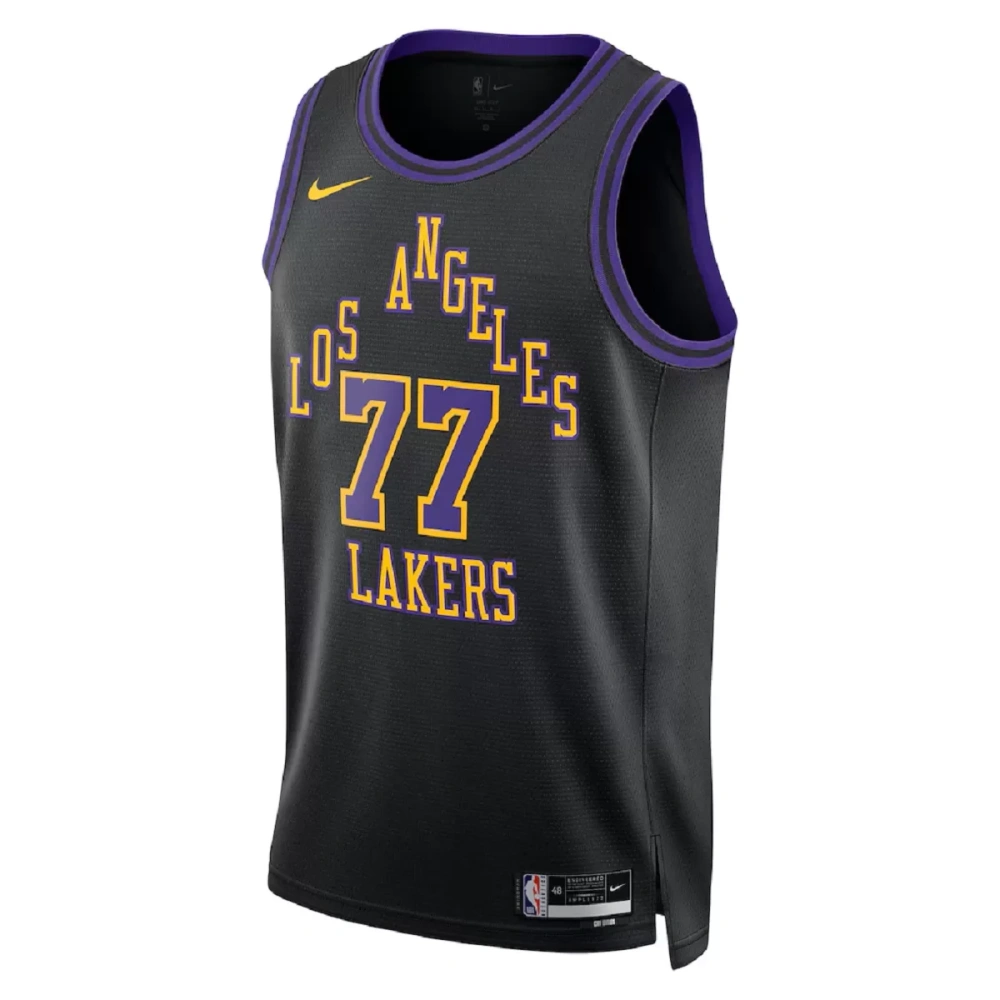 Unisex Los Angeles Lakers Luka Dončić #77 Black Swingman Jersey 2025/26 - City Edition