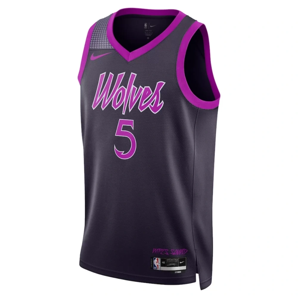 Unisex Minnesota Timberwolves Anthony Edwards #5 Navy Swingman Jersey - Icon Edition