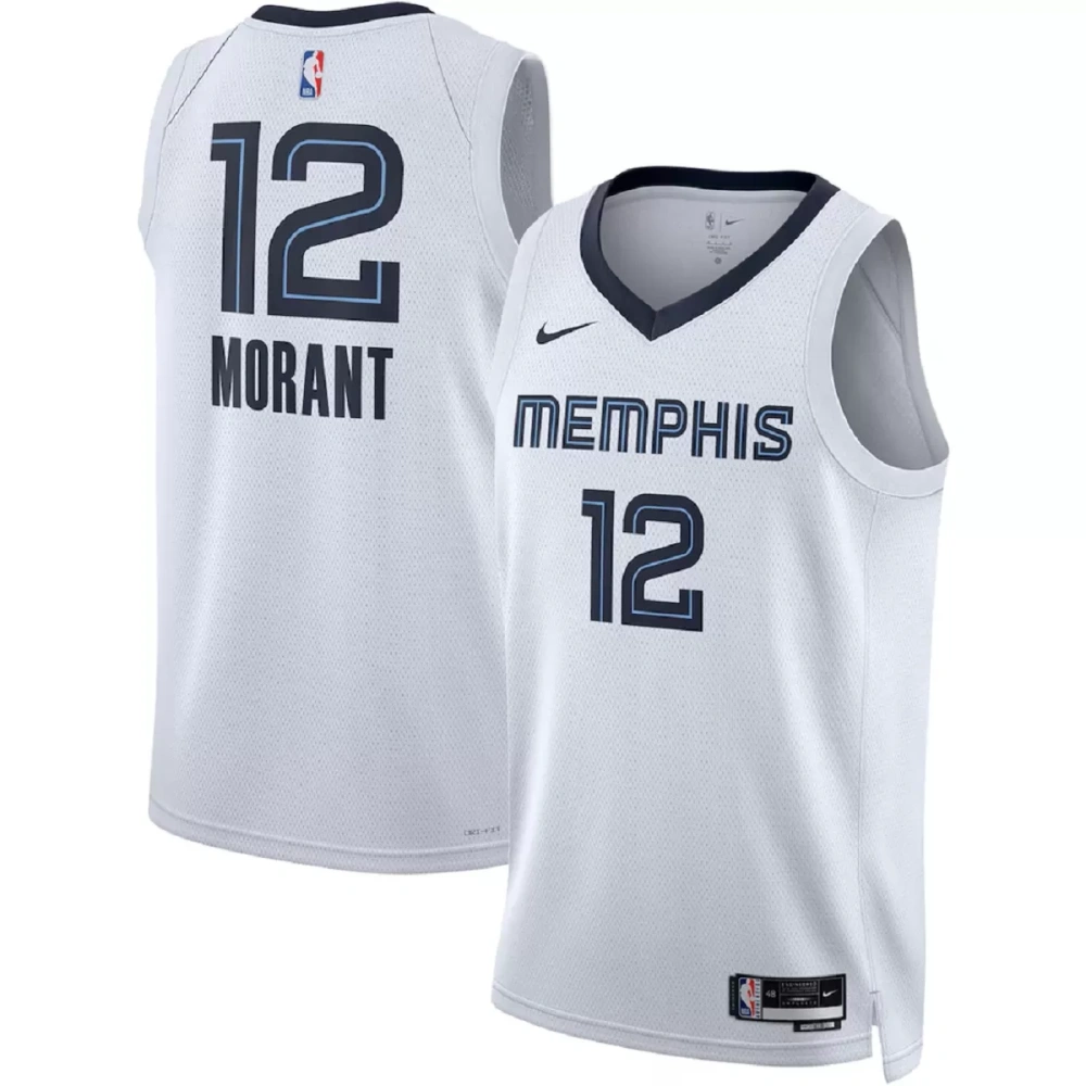 Unisex Memphis Grizzlies Grizzlies Ja Morant #12 White Swingman Jersey - Association Edition