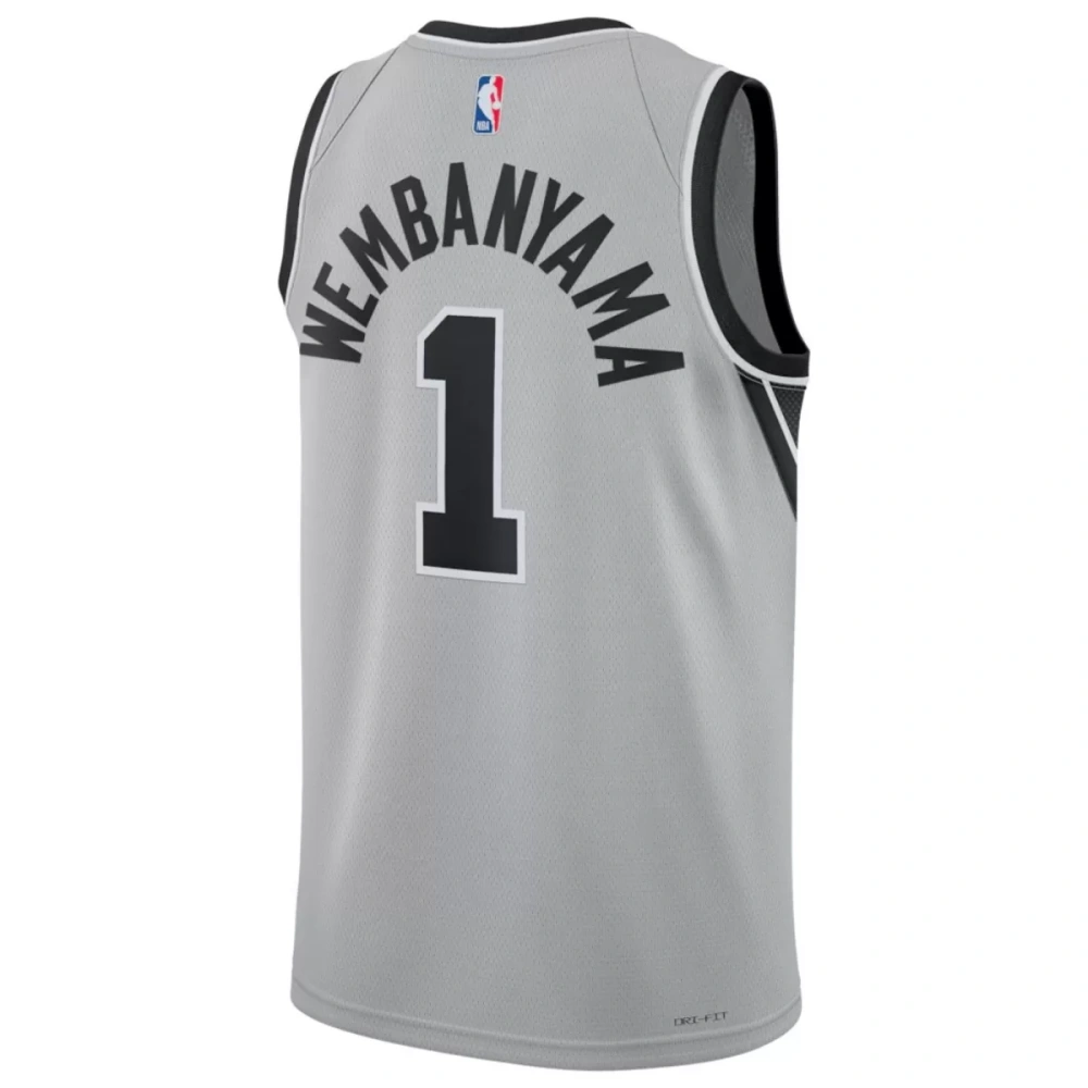 Unisex San Antonio Spurs Victor Wembanyama #1 Silver Swingman Jersey - Statement Edition