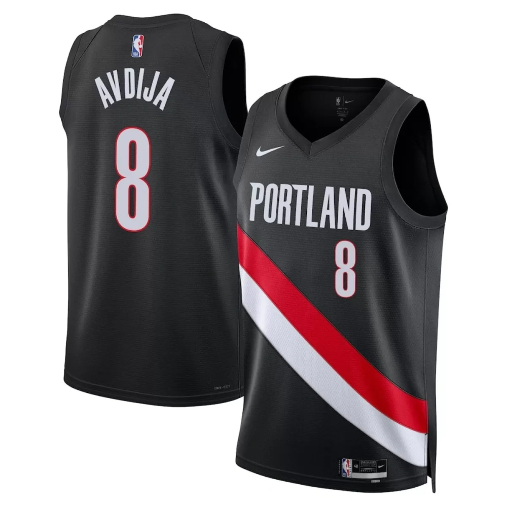 Unisex Portland Trail Blazers Deni Avdija #8 Black Swingman Jersey - Icon Edition