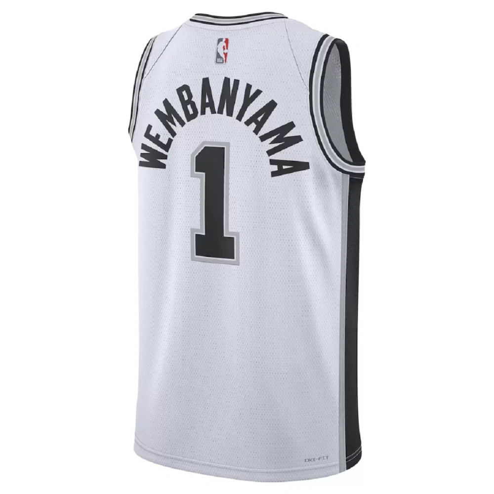Unisex San Antonio Spurs Victor Wembanyama #1 White Swingman Jersey - Association Edition