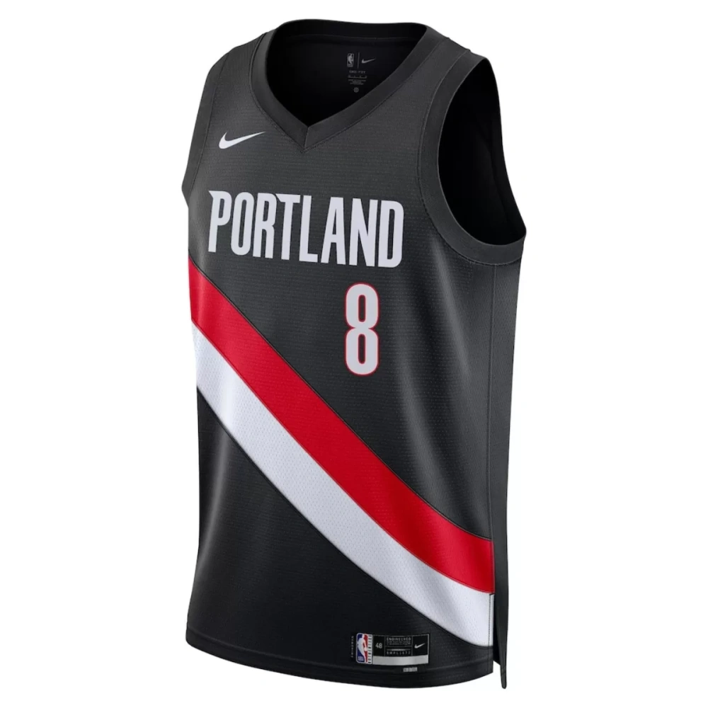 Unisex Portland Trail Blazers Deni Avdija #8 Black Swingman Jersey - Icon Edition