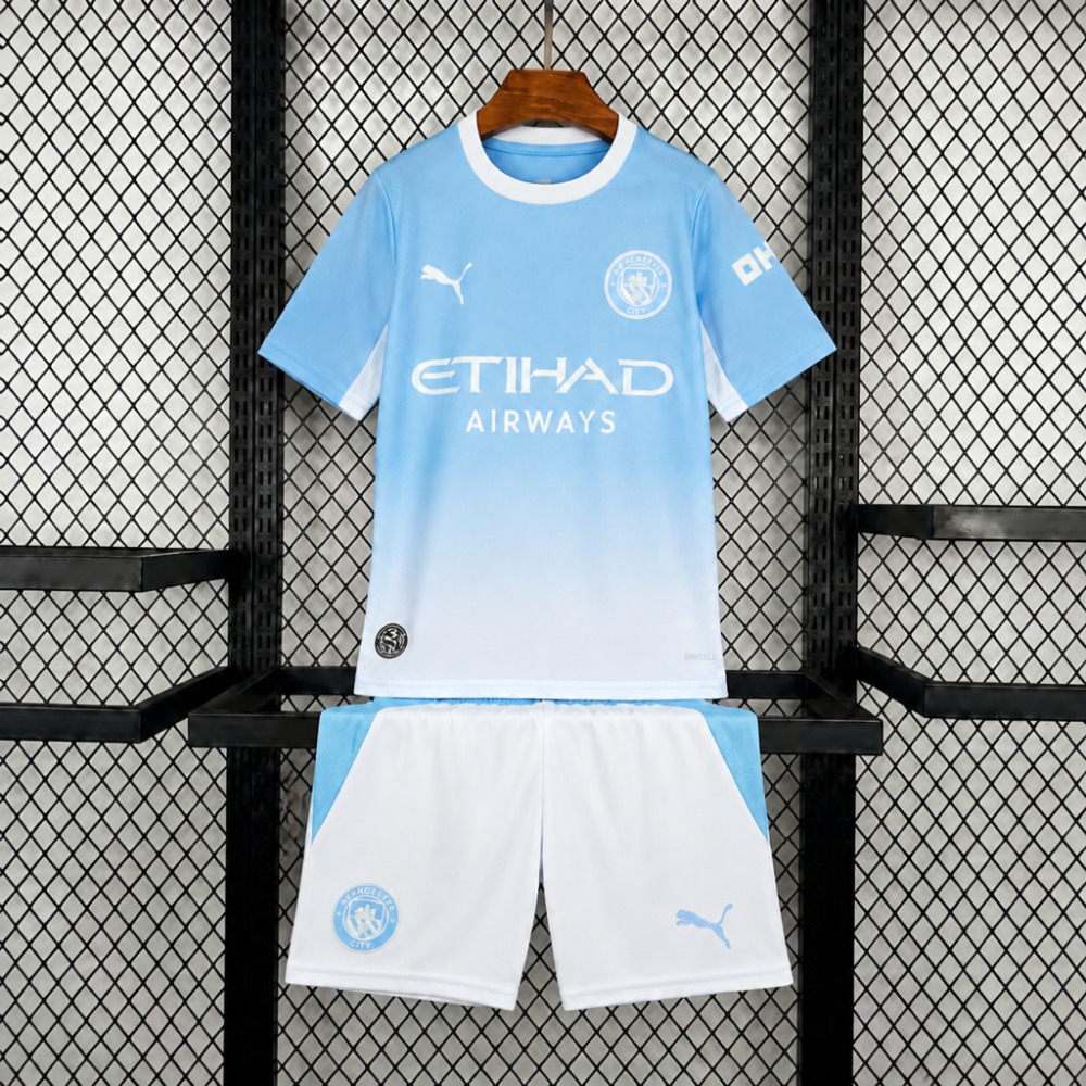 26-27 Manchester City Home Soccer Kids Kit
