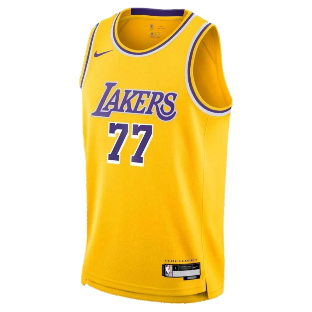 Unisex Los Angeles Lakers Luka Dončić #77 Nike Gold Swingman Jersey - Icon Edition