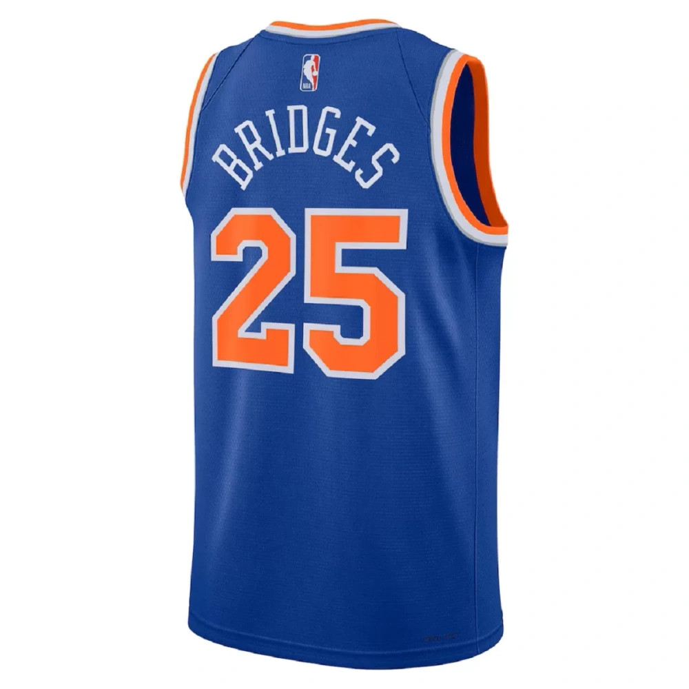 Unisex New York Knicks Mikal Bridges #25 Blue Swingman Jersey - Icon Edition