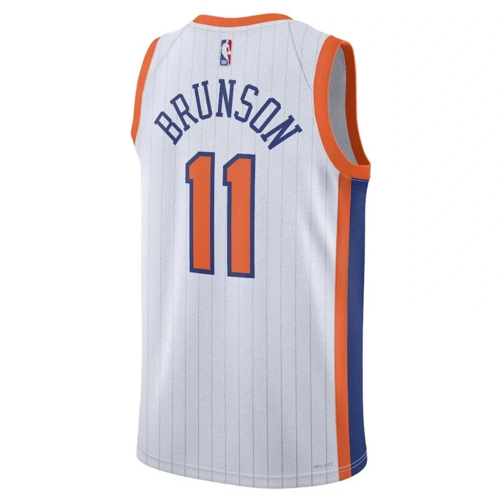 Unisex New York Knicks Jalen Brunson #11 White Swingman Jersey - City Edition