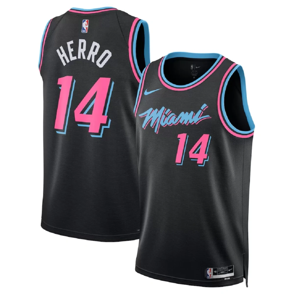 Unisex Miami Heat Tyler Herro #14 Black Swingman Jersey 2025/26 - City Edition
