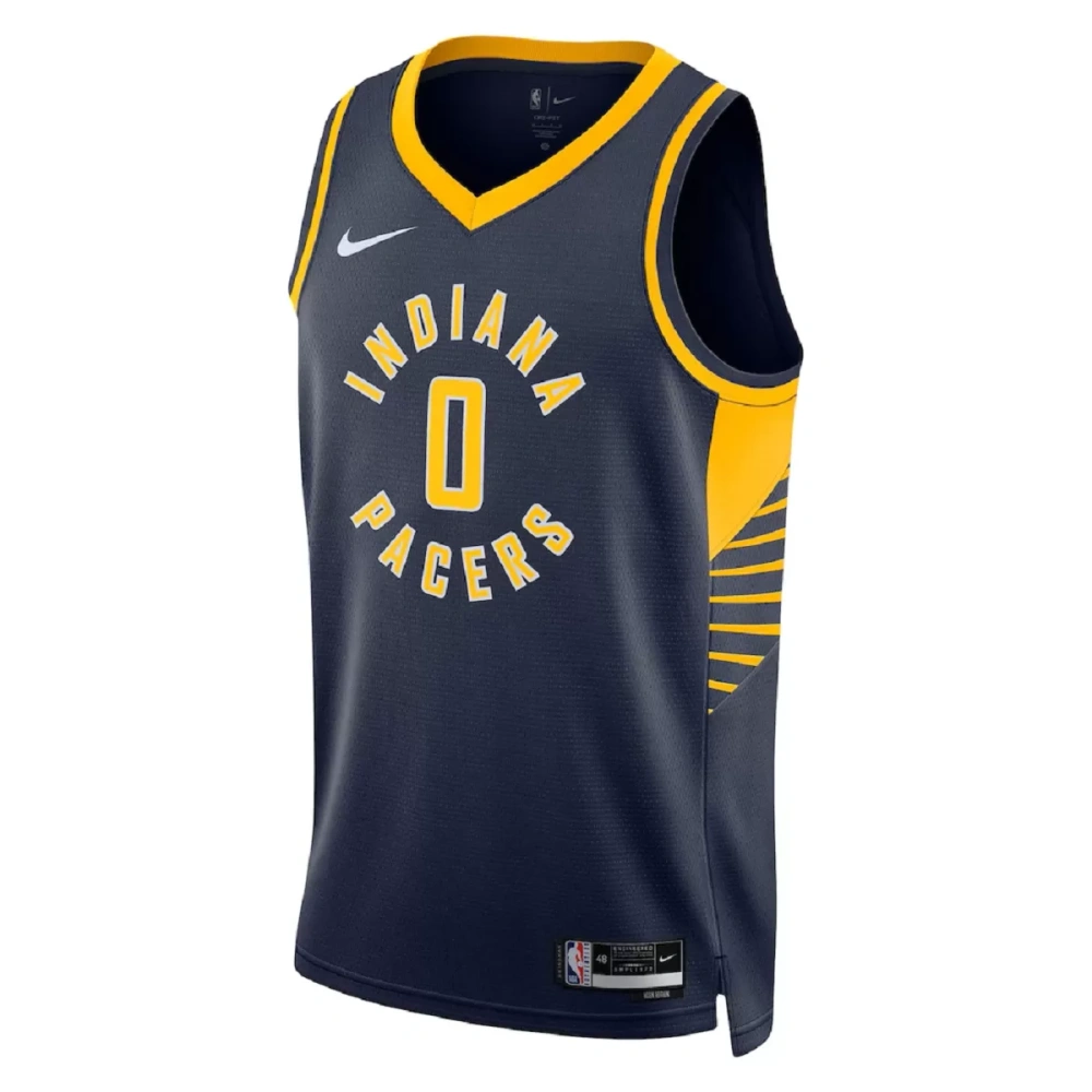 Unisex Indiana Pacers Tyrese Haliburton #0 Navy Swingman Jersey - Icon Edition