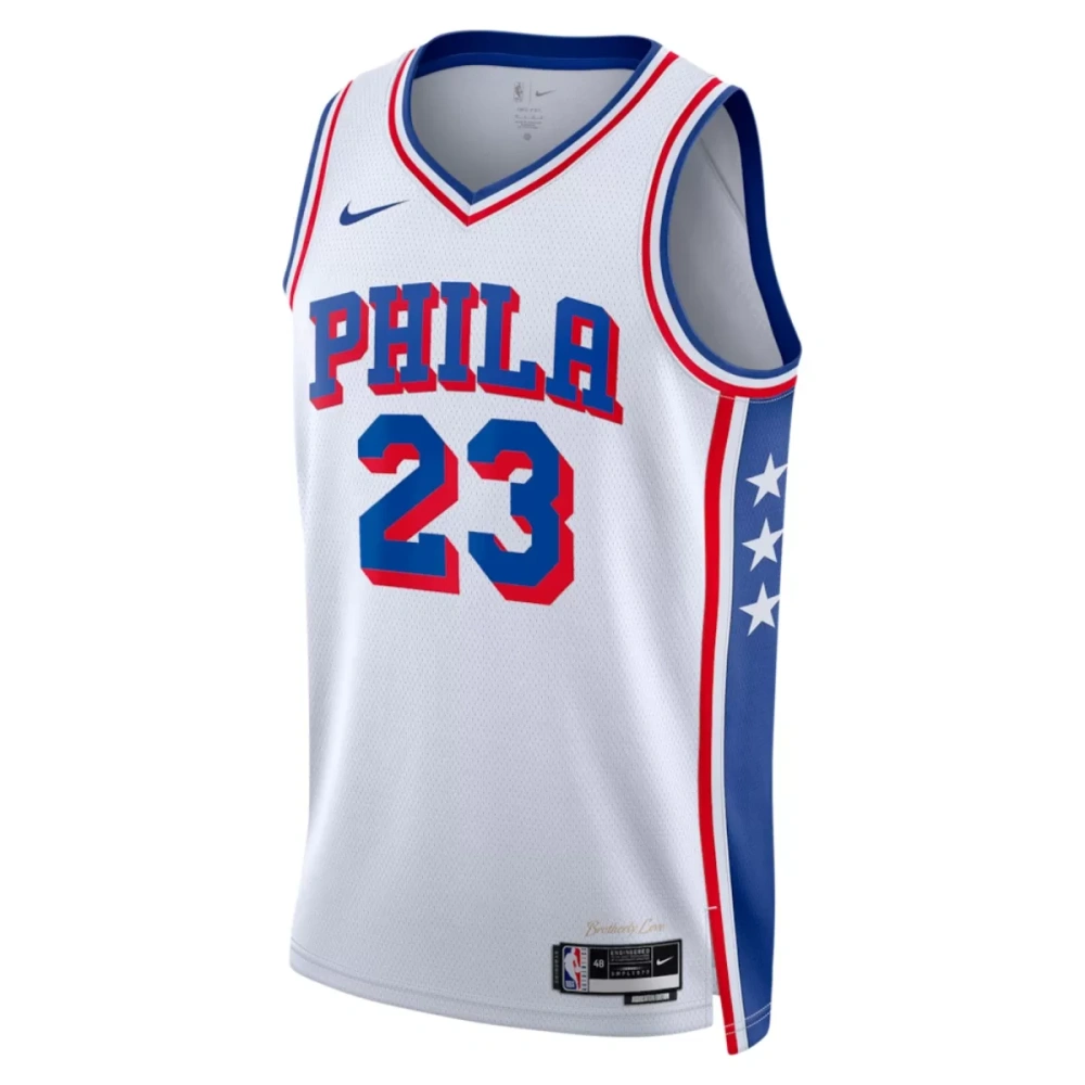 Unisex Philadelphia 76ers Lebron James #23 White Swingman Jersey - Association Edition