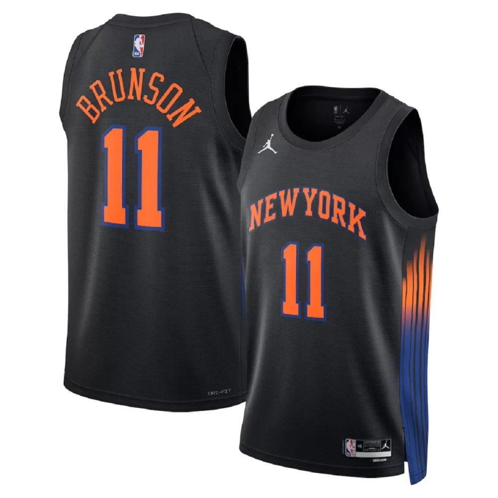 Unisex New York Knicks Jalen Brunson #11 Black Swingman Jersey - Statement Edition