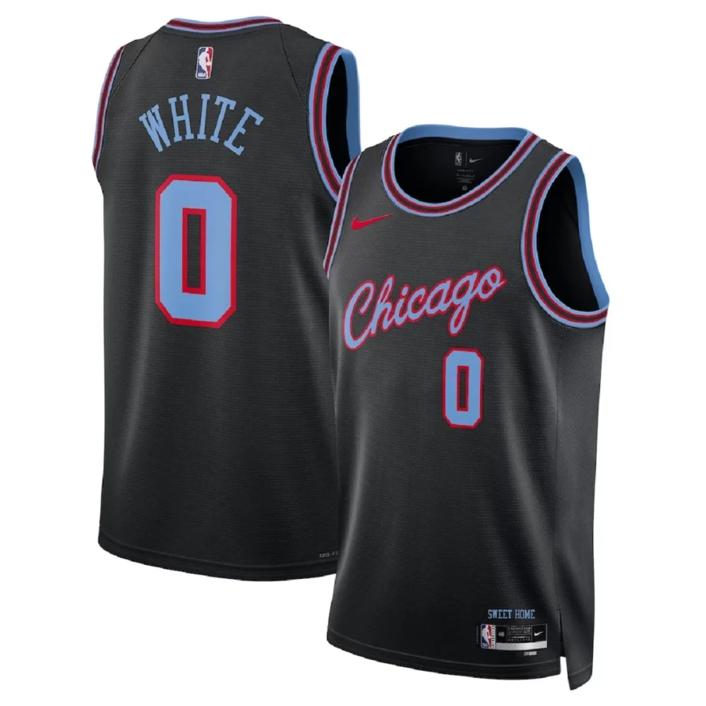 Unisex Chicago Bulls Coby White #0 Black 2025/26 Swingman Jersey - City Edition