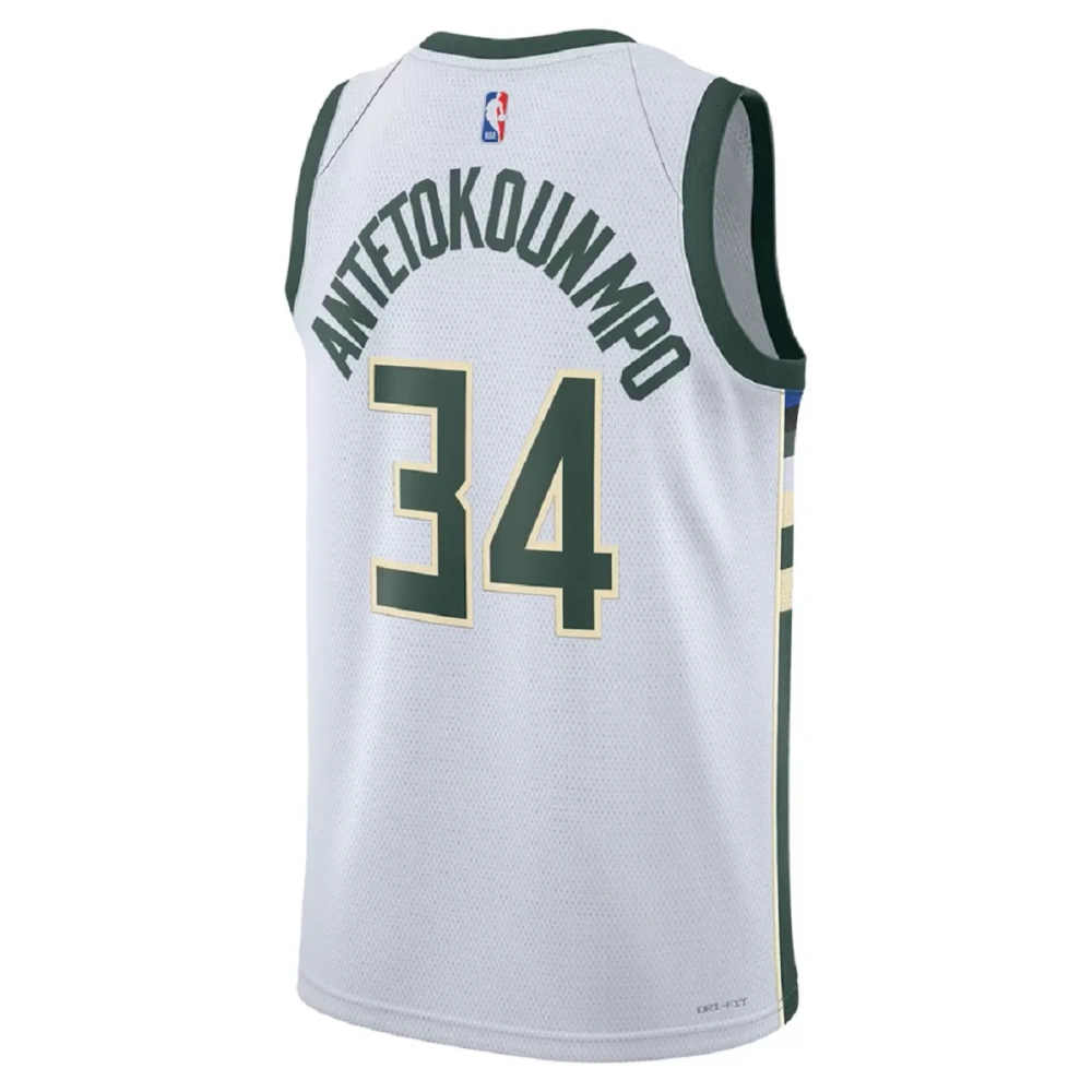 Unisex Milwaukee Bucks Giannis Antetokounmpo #34 White Swingman Jersey - Association Edition