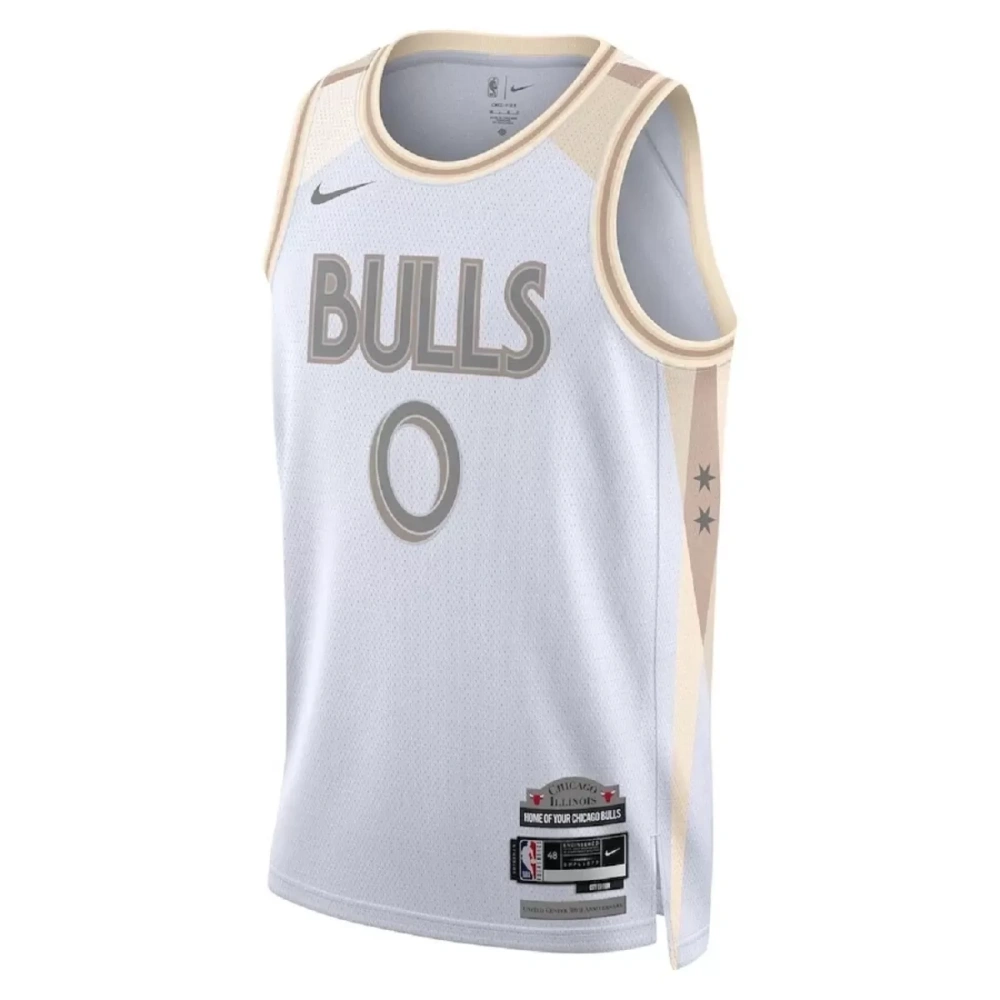 Unisex Chicago Bulls Coby White #0 White Swingman Jersey - City Edition
