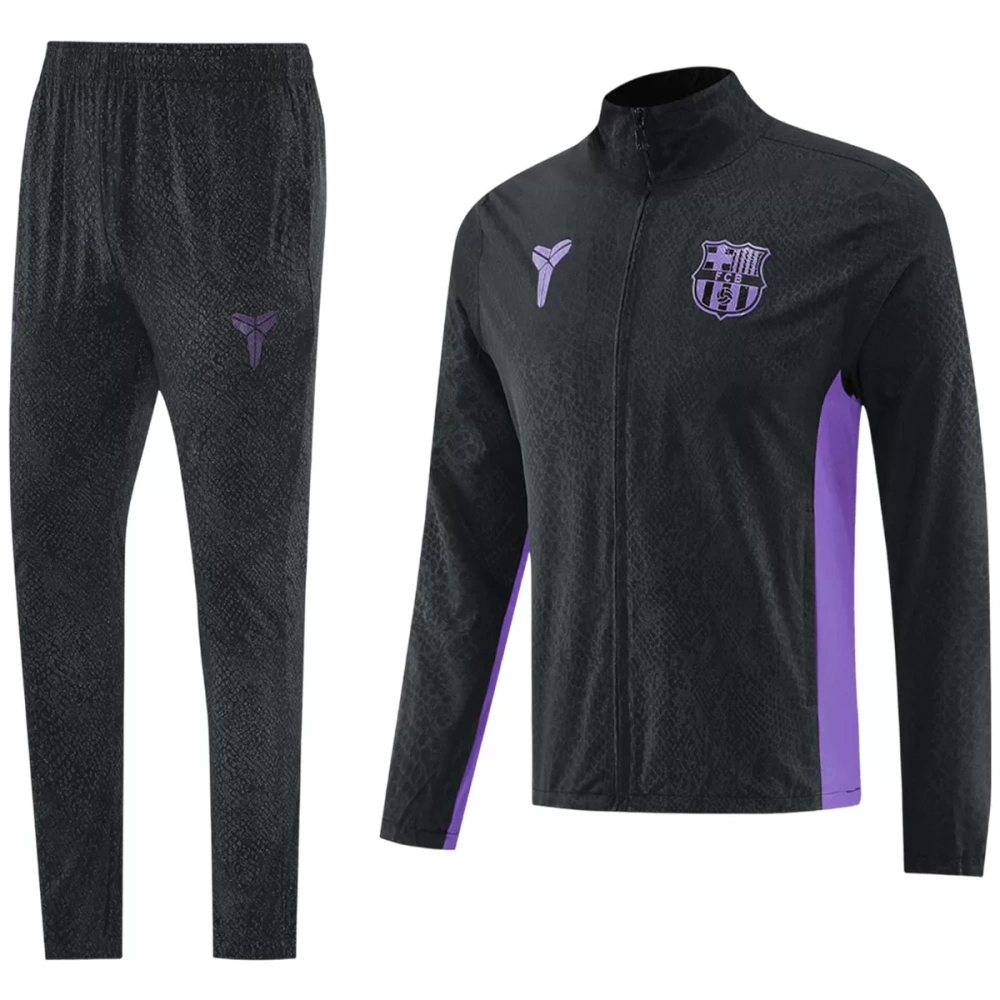 Barcelona Windbreaker Kit(Jacket+Pants) Black 2025/26