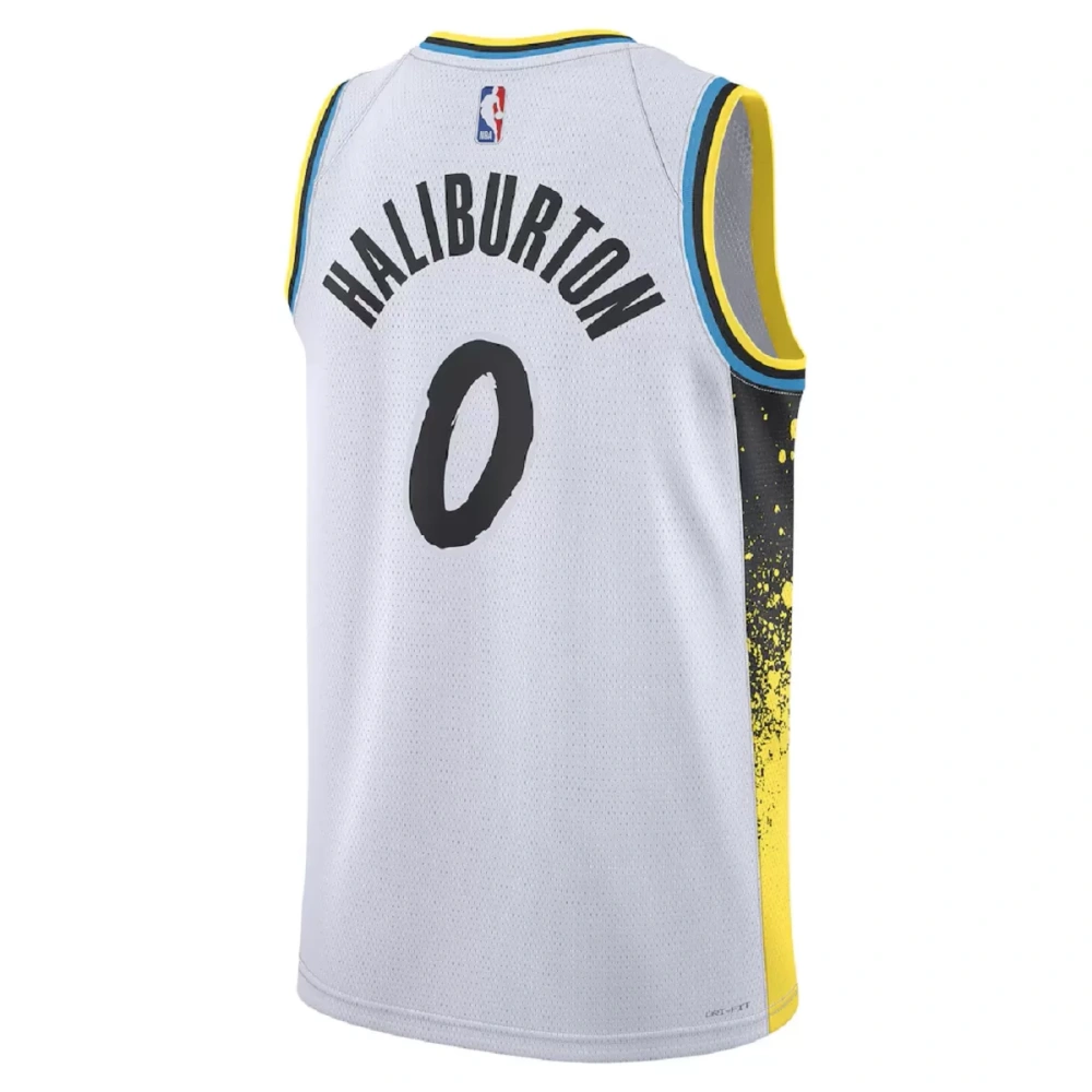 Unisex Indiana Pacers Tyrese Haliburton #0 White Swingman Jersey - City Edition
