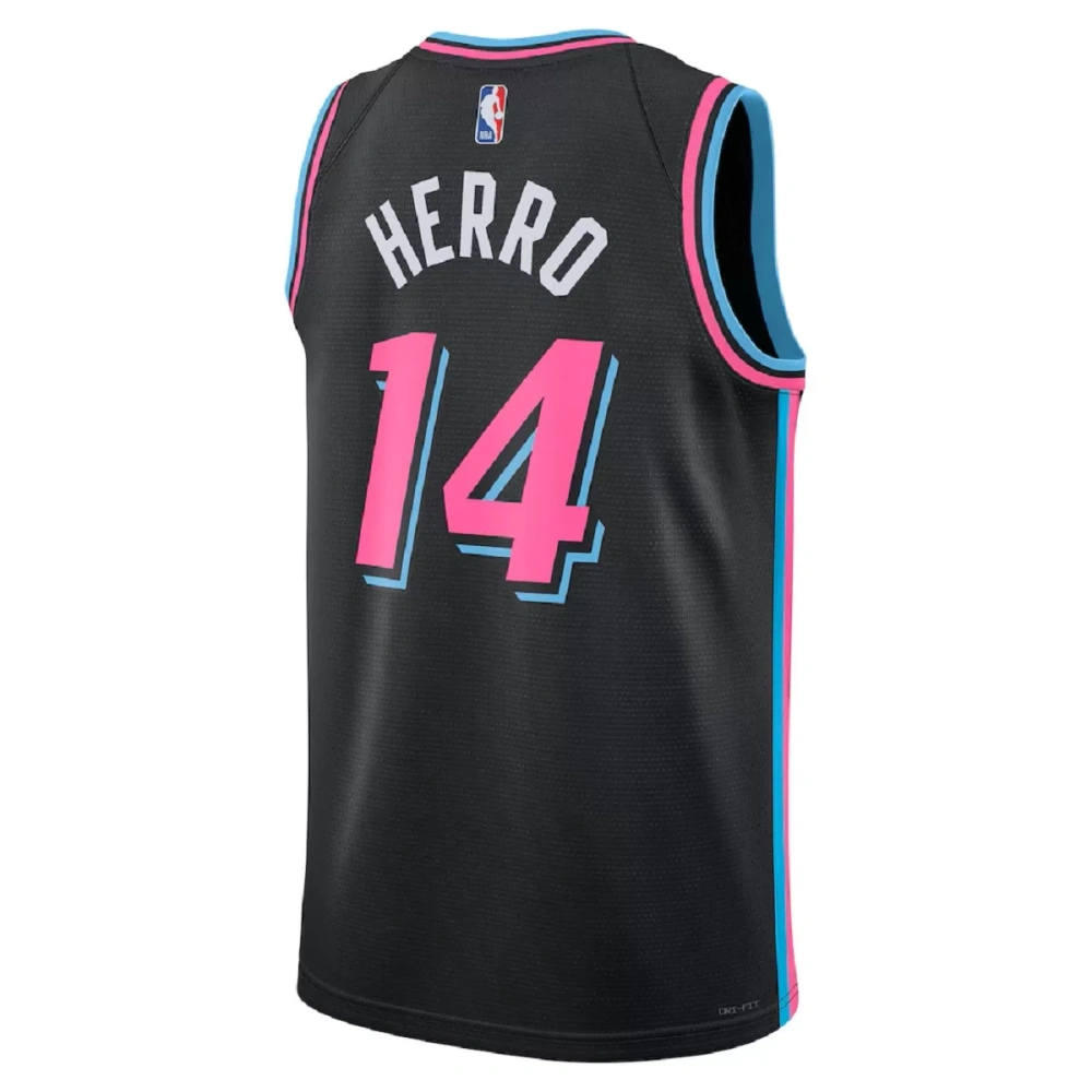 Unisex Miami Heat Tyler Herro #14 Black Swingman Jersey 2025/26 - City Edition
