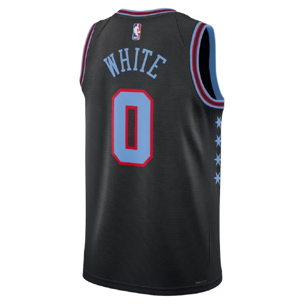 Unisex Chicago Bulls Coby White #0 Black 2025/26 Swingman Jersey - City Edition