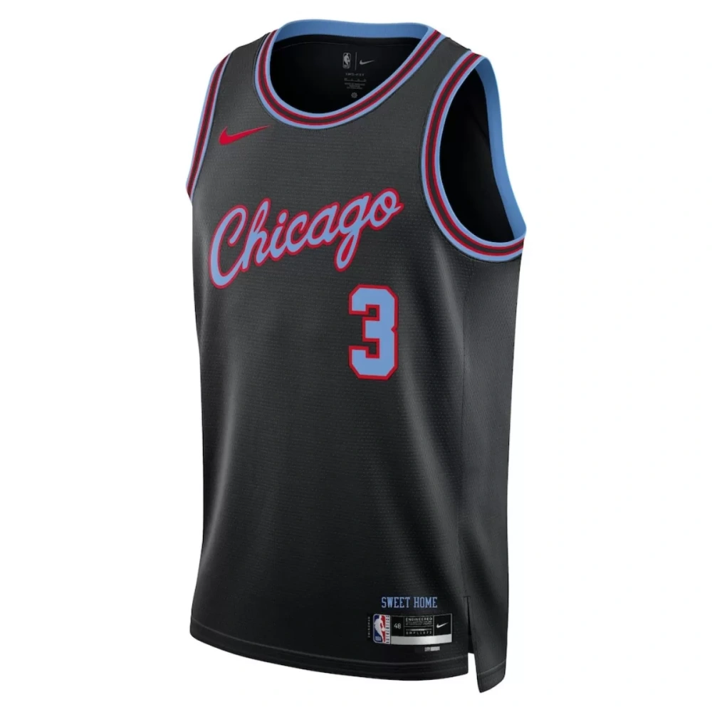 Unisex Chicago Bulls Josh Giddey #3 Black 2025/26 Swingman Jersey - City Edition