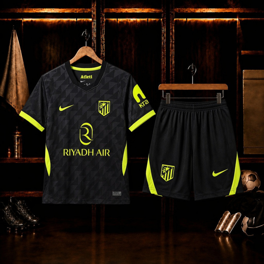 26-27 Atletico Madrid Away Soccer Kids Kit