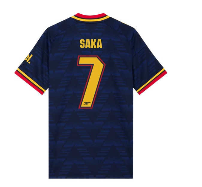 SAKA #7 Arsenal Away Jersey 2026/27 - UCL Font