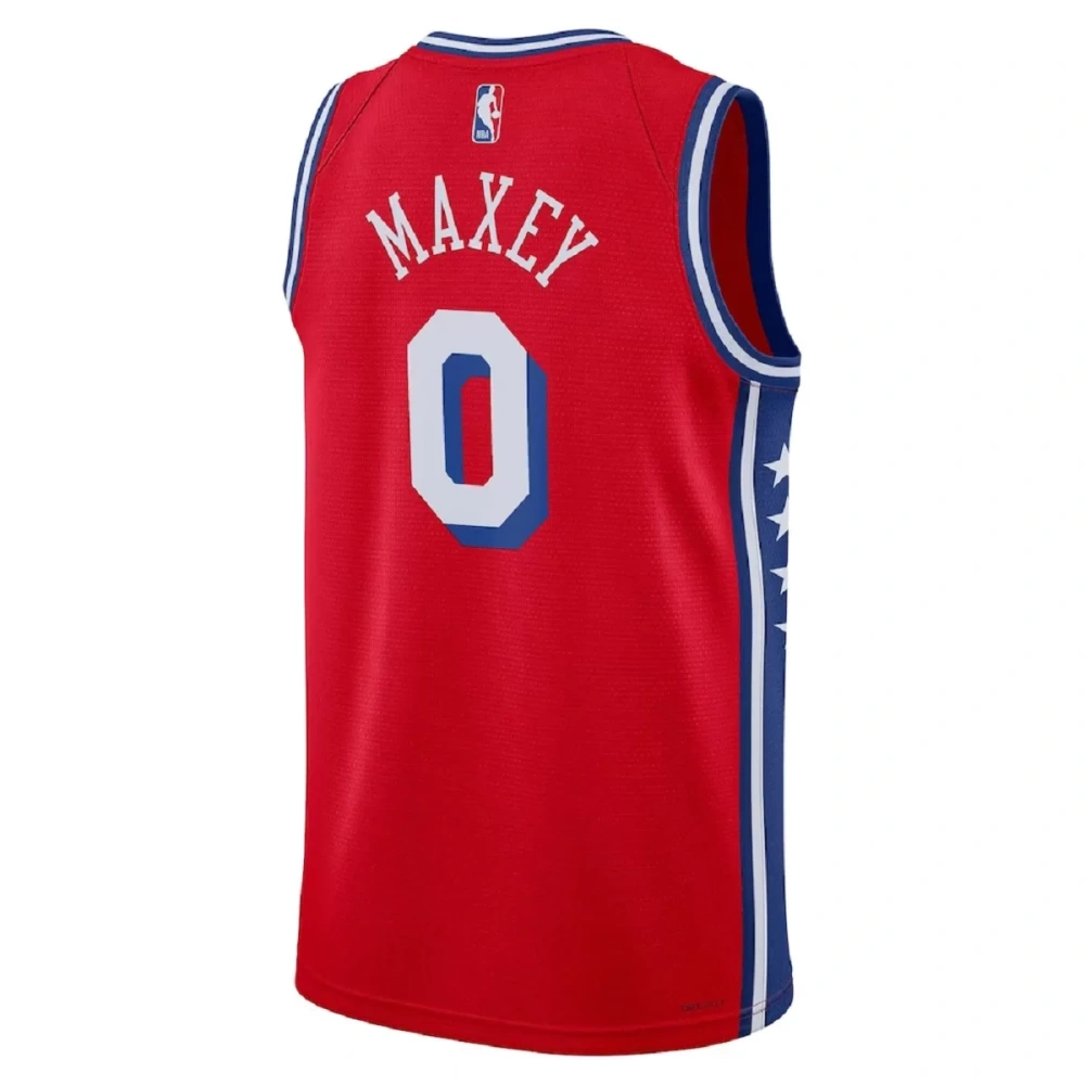 Unisex Philadelphia 76ers Tyrese Maxey #0 Red Swingman Jersey - Statement Edition