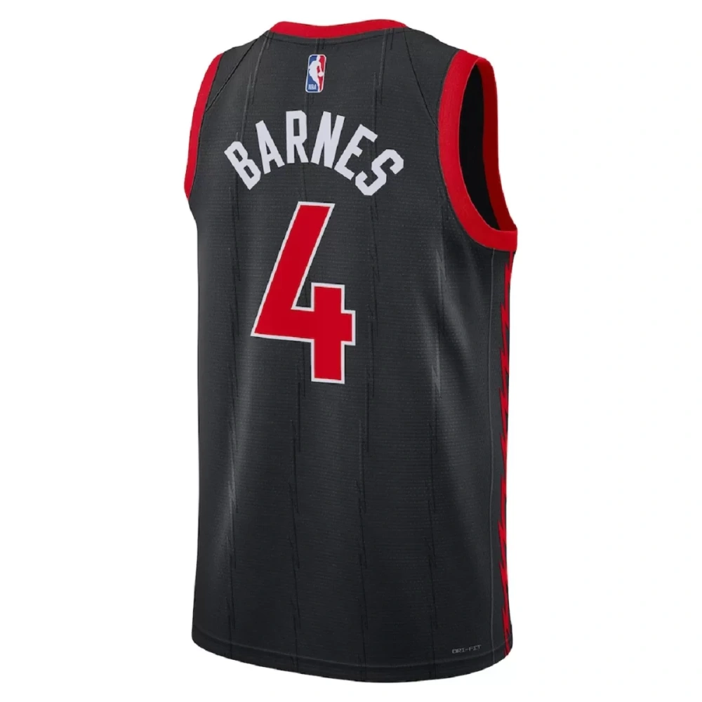 Unisex Toronto Raptors Scottie Barnes #4 Black Swingman Jersey - Statement Edition