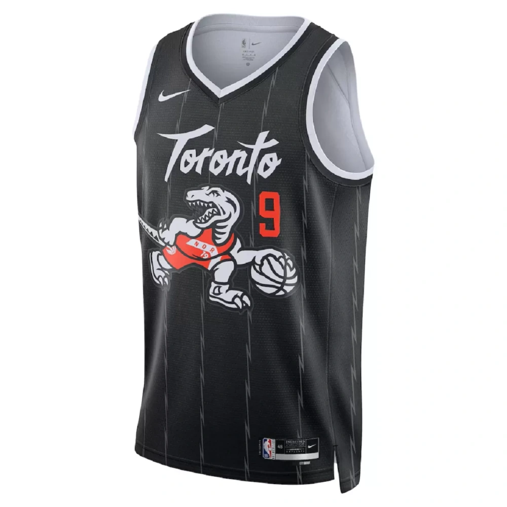 Unisex Toronto Raptors RJ Barrett #9 Black 2025/26 Swingman Jersey - City Edition