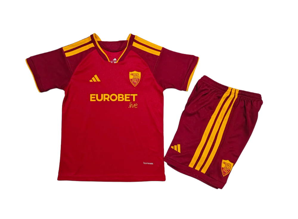 26-27 AS Roma Home Soccer Kids Kit