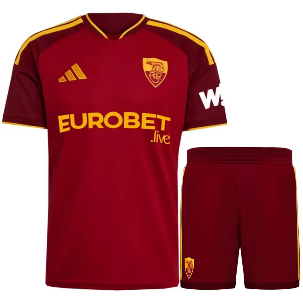 26-27 AS Roma Home Soccer Adult Kit Jersey+Shorts