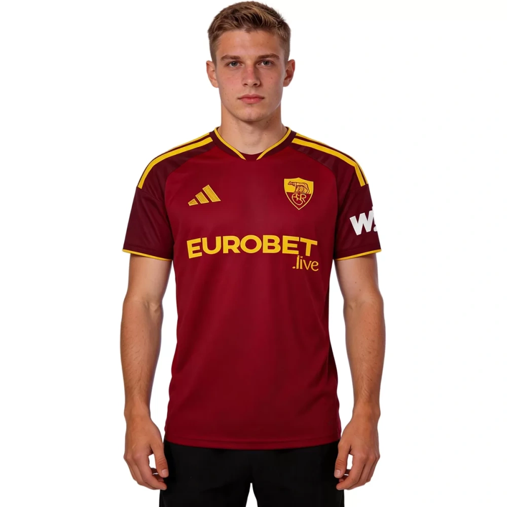 26-27 AS Roma Home Soccer Adult Kit Jersey+Shorts