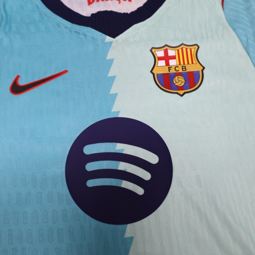 26-27 Barcelona Second Away Soccer Kds Kit Jersey+Shorts Player Version