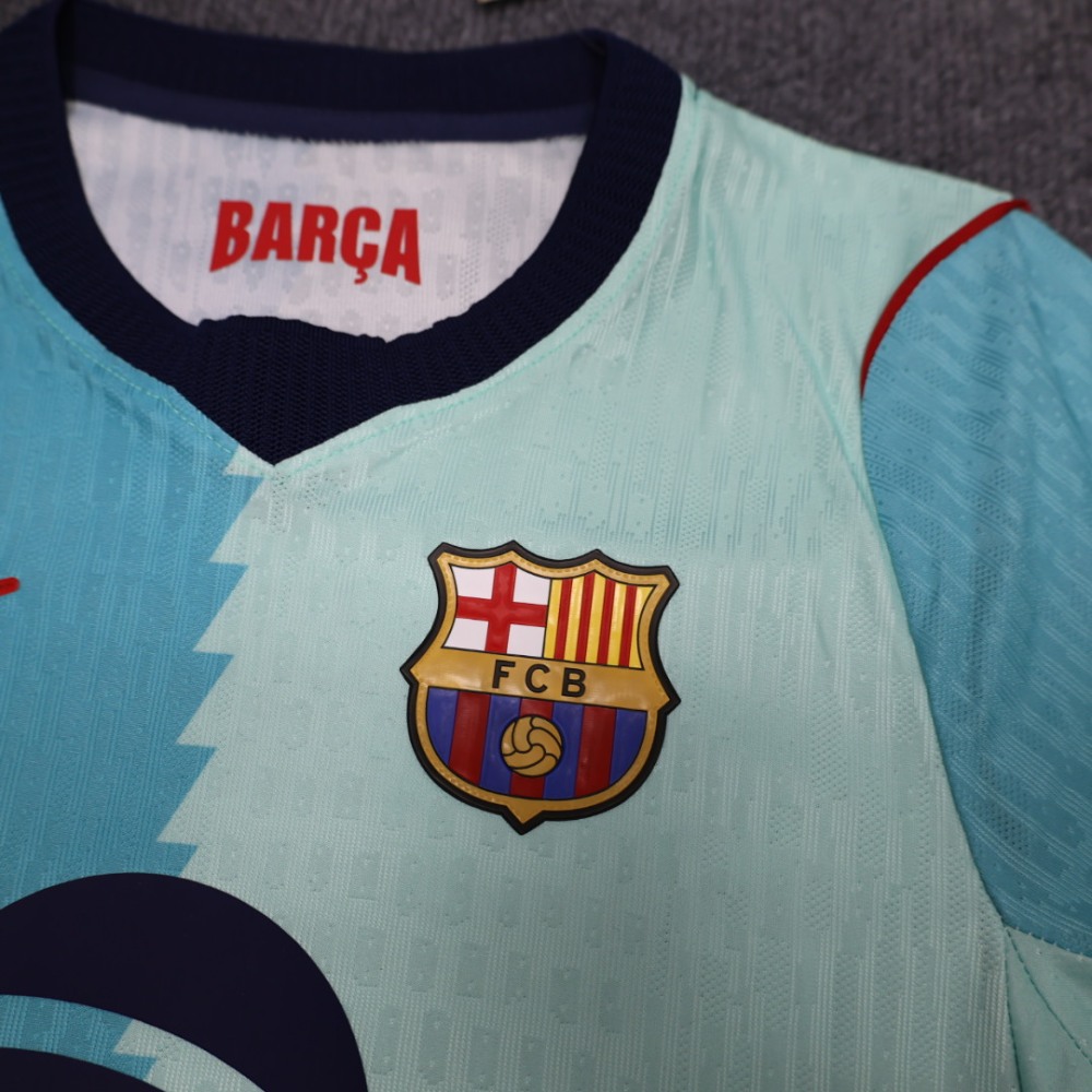 26-27 Barcelona Second Away Soccer Kds Kit Jersey+Shorts Player Version