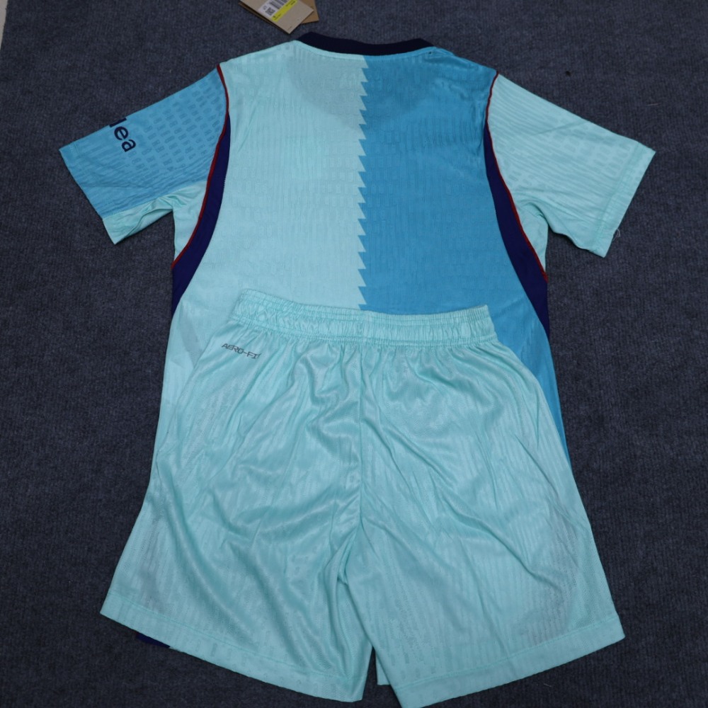 26-27 Barcelona Second Away Soccer Kds Kit Jersey+Shorts Player Version