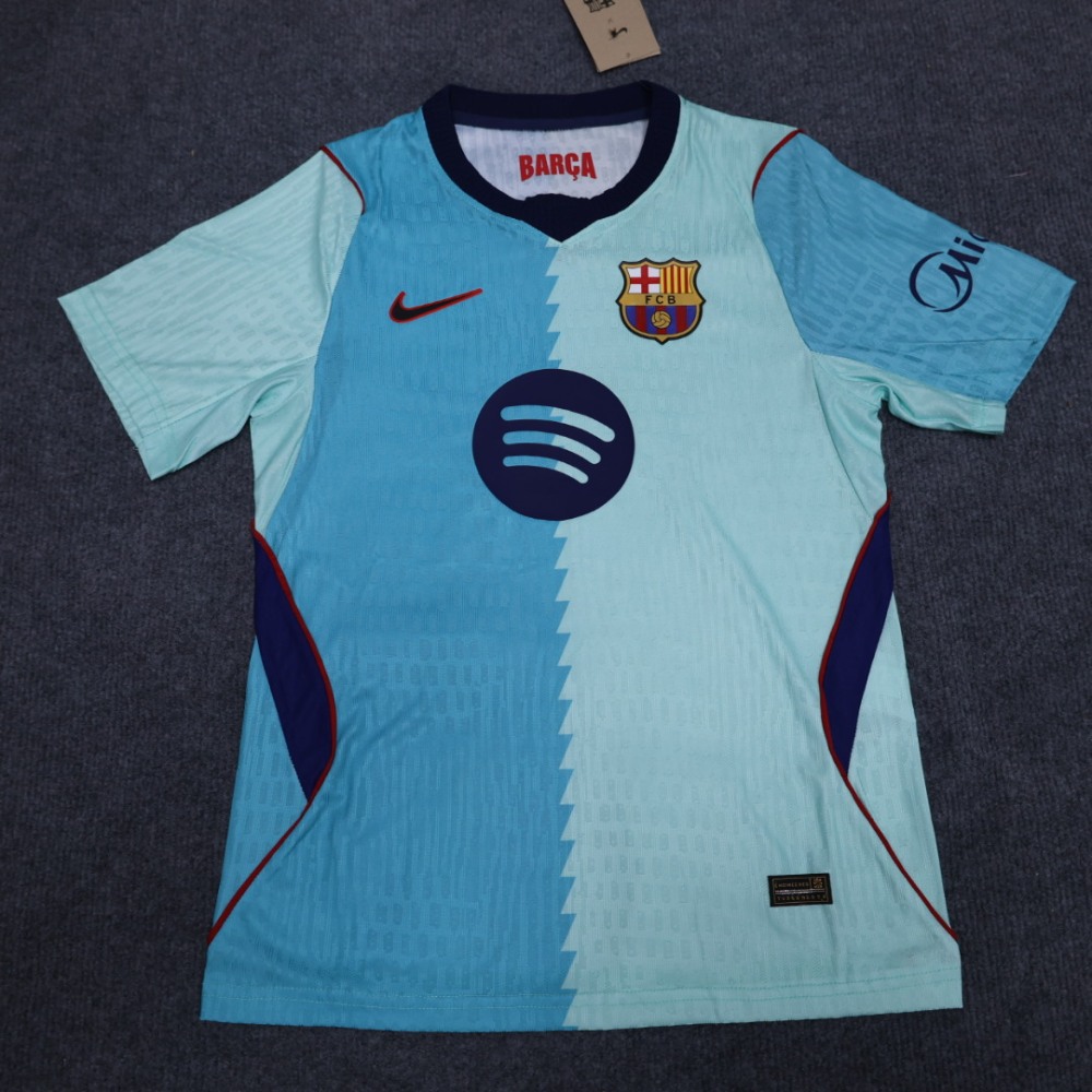 26-27 Barcelona Second Away Soccer Kds Kit Jersey+Shorts Player Version