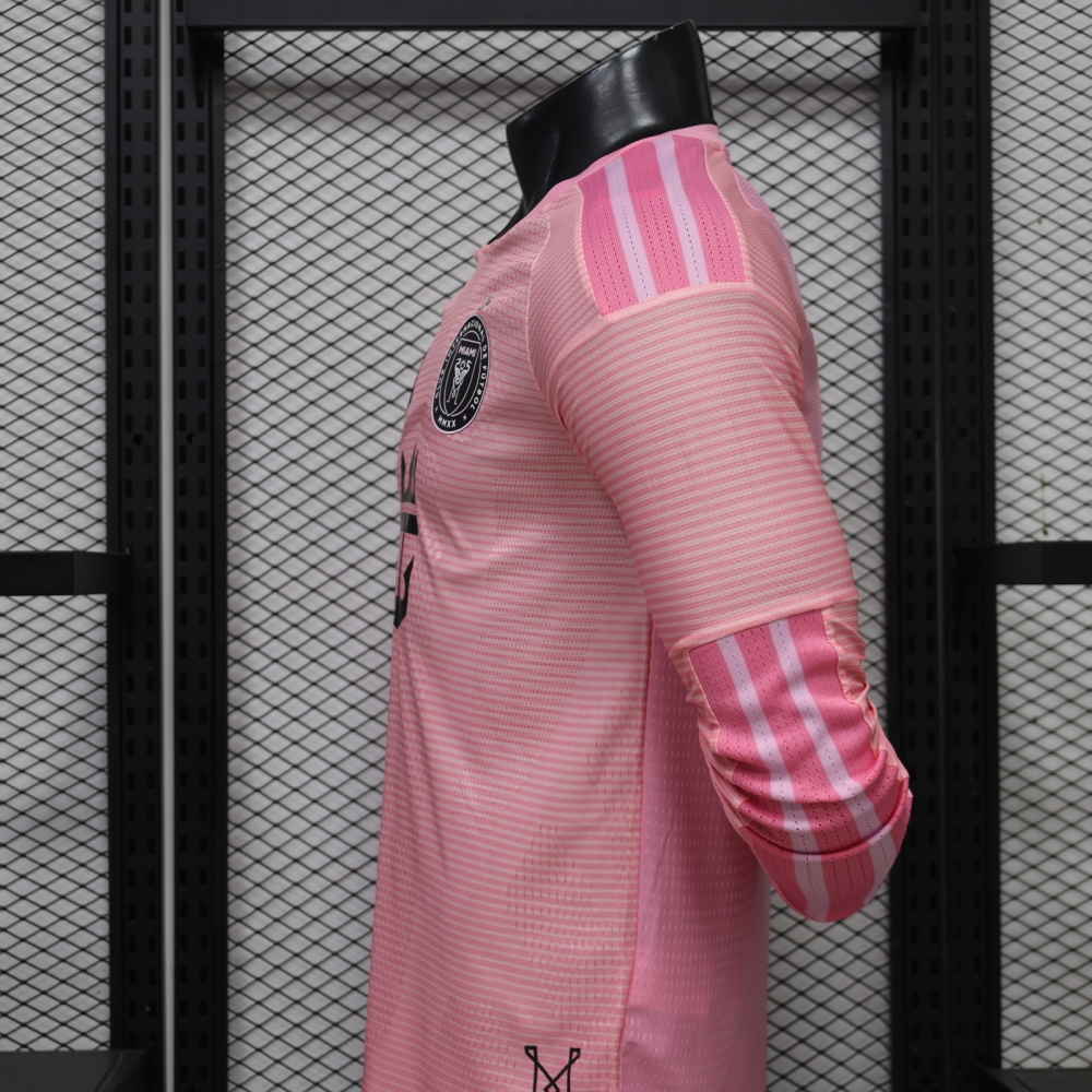 26-27 Inter Miami CF Home Soccer Jersey Player Version Long Sleeve