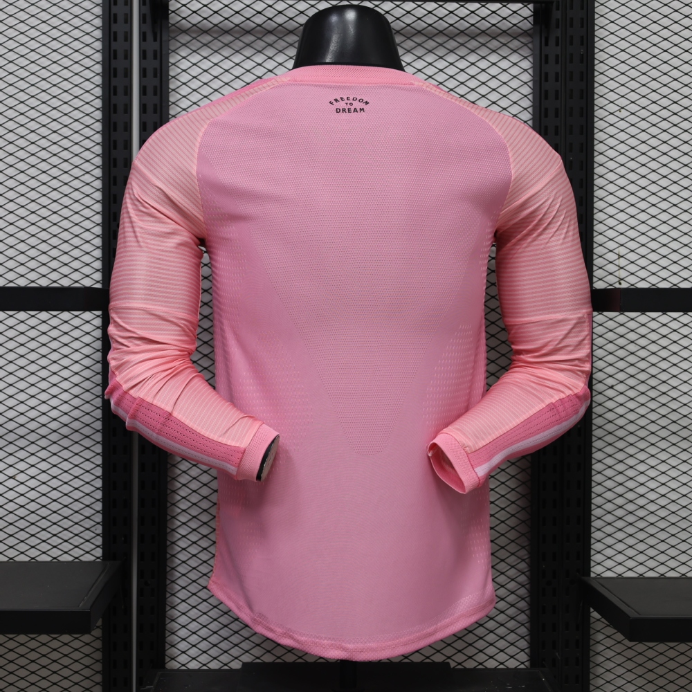 26-27 Inter Miami CF Home Soccer Jersey Player Version Long Sleeve