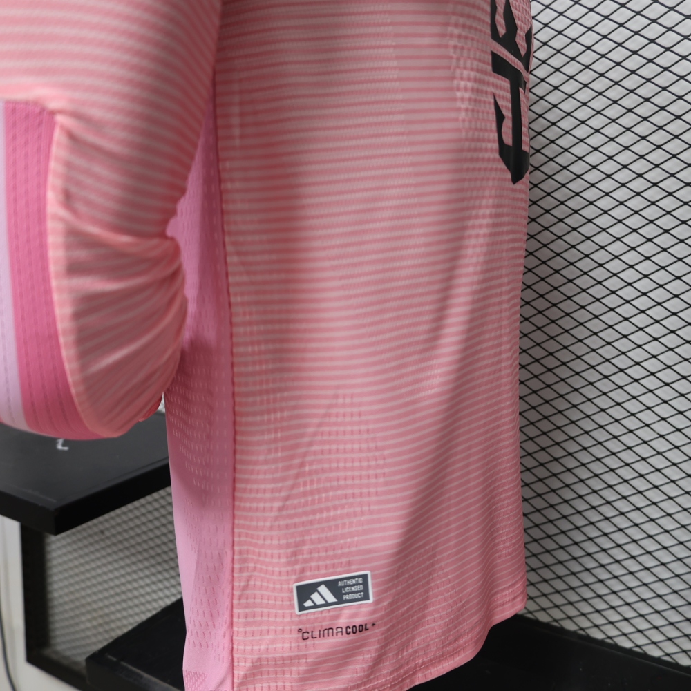 26-27 Inter Miami CF Home Soccer Jersey Player Version Long Sleeve